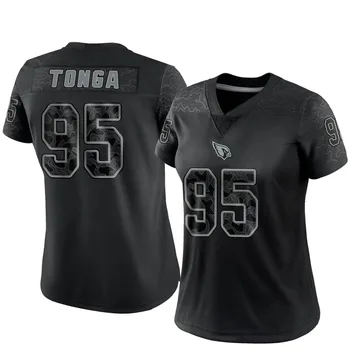 Women's Nike Arizona Cardinals Khyiris Tonga Black Reflective Jersey - Limited