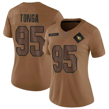 Women's Nike Arizona Cardinals Khyiris Tonga Brown 2023 Salute To Service Jersey - Limited