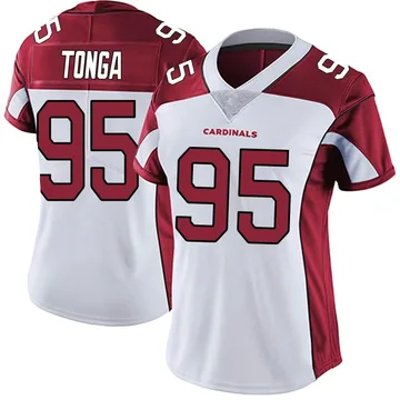 Women's Nike Arizona Cardinals Khyiris Tonga White Vapor Untouchable Jersey - Limited