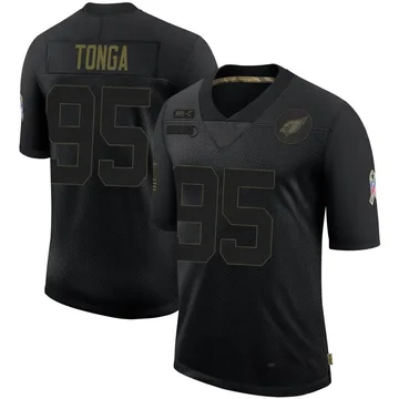 Youth Nike Arizona Cardinals Khyiris Tonga Black 2020 Salute To Service Jersey - Limited