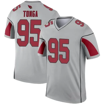 Youth Nike Arizona Cardinals Khyiris Tonga Inverted Silver Jersey - Legend